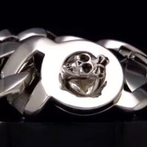 Extremely Rare Sigal Lip and Skull Stainless Steel Bracelet